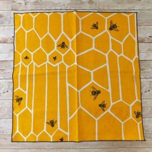 Vintage Vera Neumann Bee Hive Print Kitchen Linen